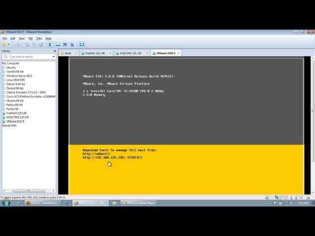 Installing ESXi 5 with vSphere and FreeNAS