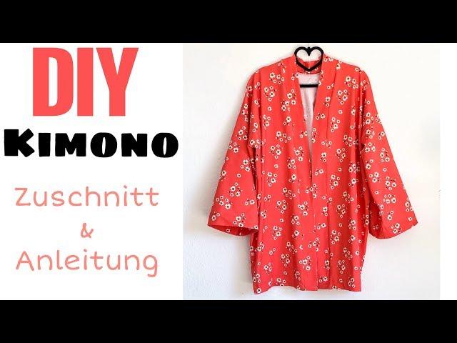 DIY - Kimono Cardigan nähen ohne Schnittmuster