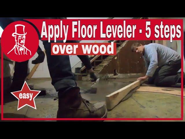 How to use floor leveler on wood subfloor to fill low spots before laying new flooring