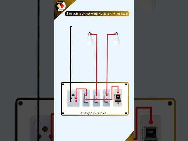 3 Switch 1 Socket 1 Mini Mcb Connection | Miniature Circuit Breaker #shorts #youtubeshorts