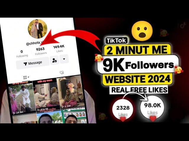Get Free 10k Likes ️ Followers In 5 Minutes|| Free Tiktok Followers Hack 2024 || Followers Hack