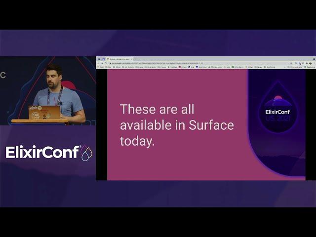 ElixirConf 2021 - Dave Lucia - Surface: a bridge to the Javascript community