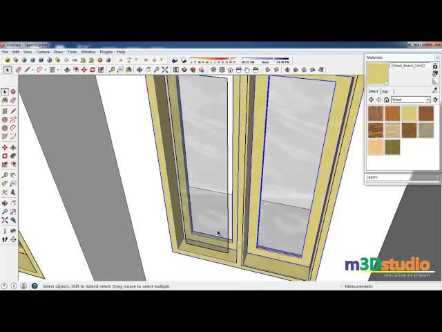 #3 Sketchup Tutorial - adding doors  and windows in sketchup model