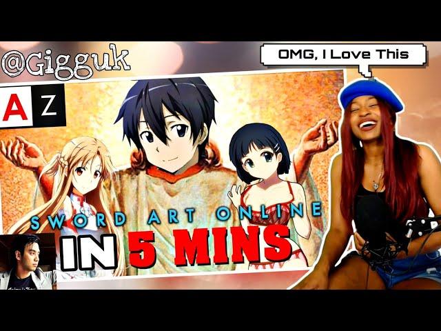 Revy Here !!!! Sword Art Online IN 5 MINUTES | Anime in Minutes | Reaction @gigguk