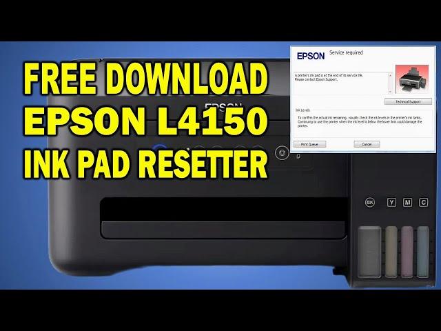 How to reset Epson L4150 ink pad needs service | epson L4150 resetter Free Download!