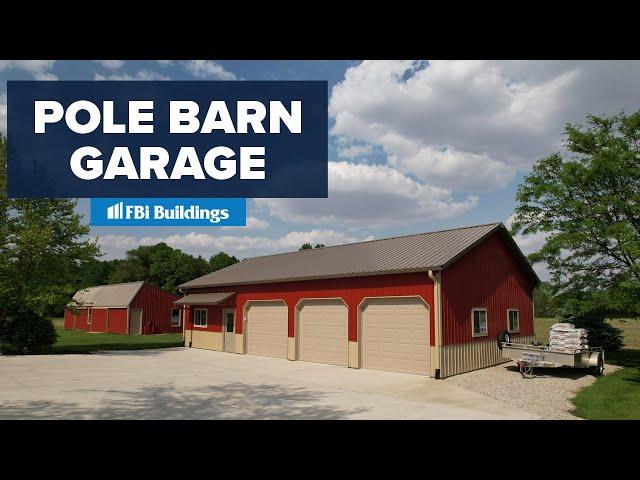 30' x 50' x 10' Pole Barn Garage