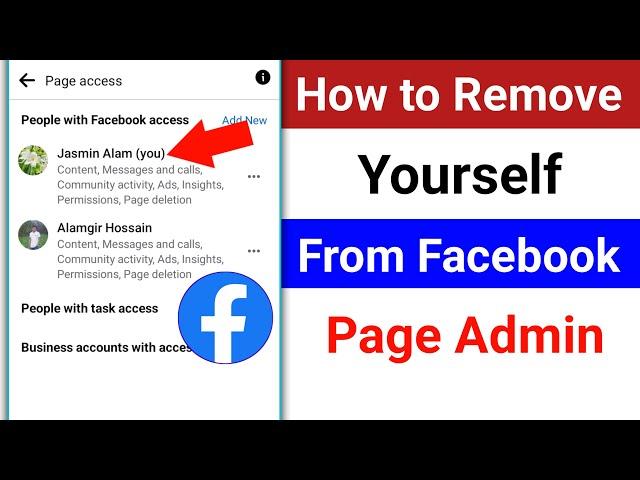 How to Remove Yourself from Facebook Page Admin। Remove Yourself As Admin from Facebook Page