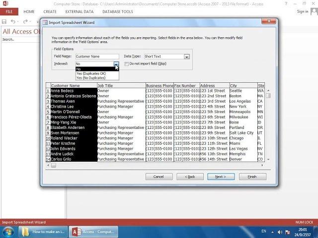 How to make an inventory database in MS Access (Part 1) - Import External Data and Create Tables