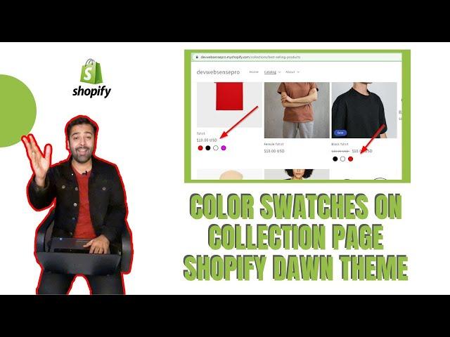 How To Add Color Swatches on Collection Page of Dawn Theme Shopify