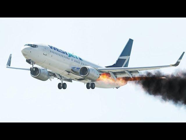 X-Plane 11 - WestJet 737 Engine Failure Emergency Landing