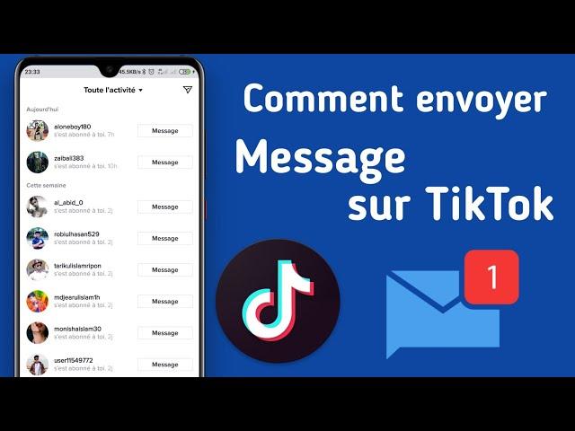 Comment envoyer des messages TikTok  | MESSAGE privé Tik Tok