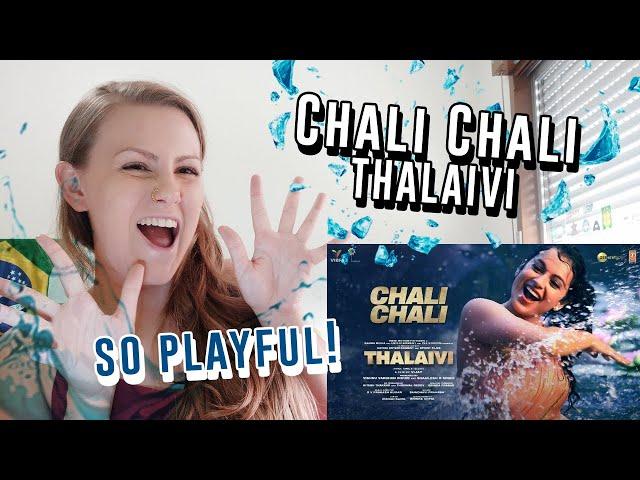 CHALI CHALI - THALAIVI Foreigner Reaction | Dancing on the rain! Soooo playful.