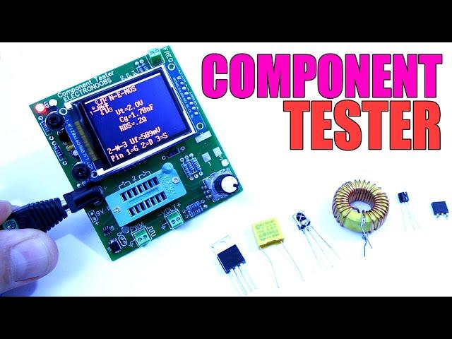 Component Tester PCB with Arduino and TFT display