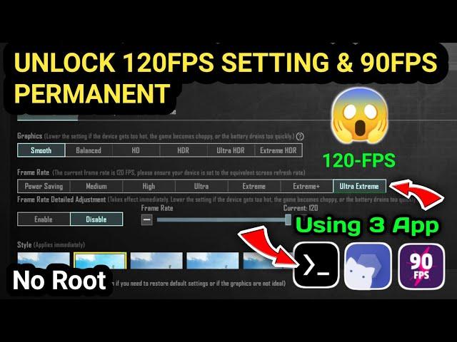 How to Permanently Unlock 120FPS Setting in Pubg Mobile Using 3 Apps  | Easy to Unlock