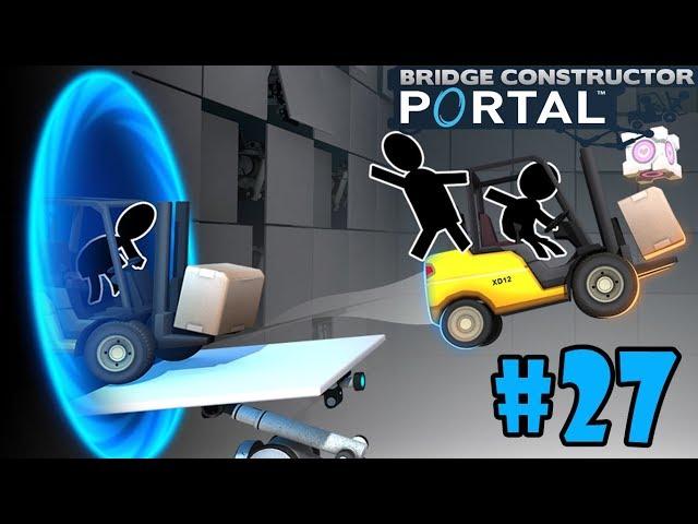 Bridge Constructor Portal - Walkthrough - Part 27 - Pellet Head-On! (PC HD) [1080p60FPS]