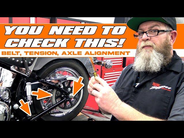 Softail How To Adjust Your Belt & Align Axle!@harleydavidson