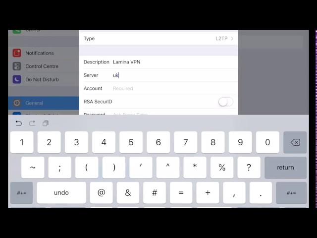 Set Up VPN on an iPad