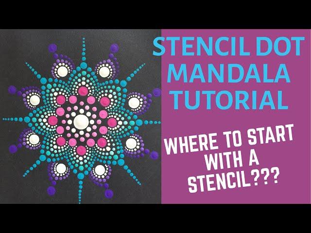 How to dot a dot mandala from a stencil