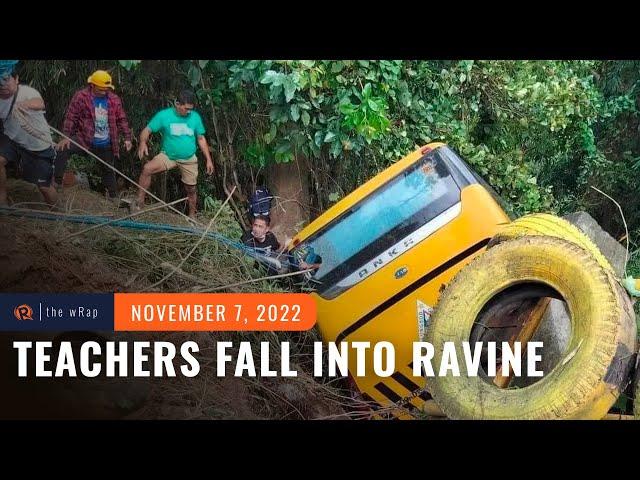 1 dead, over 20 hurt after bus carrying QC teachers falls into ravine in Bataan