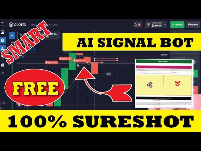 Smart Ai signal bot 100% sureshot binary trading.  quotex best strategy, quotex otc market strategy