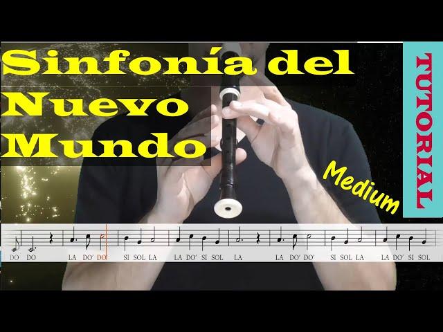 Sinfonía del Nuevo Mundo: Largo (Dvorak) - Tutorial flauta con partitura | Karaoke instrumental