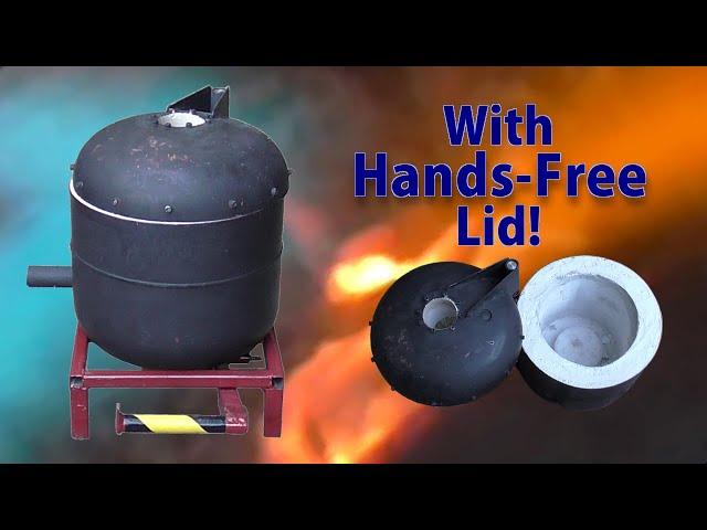 New crucible furnace design - hands-free lid.