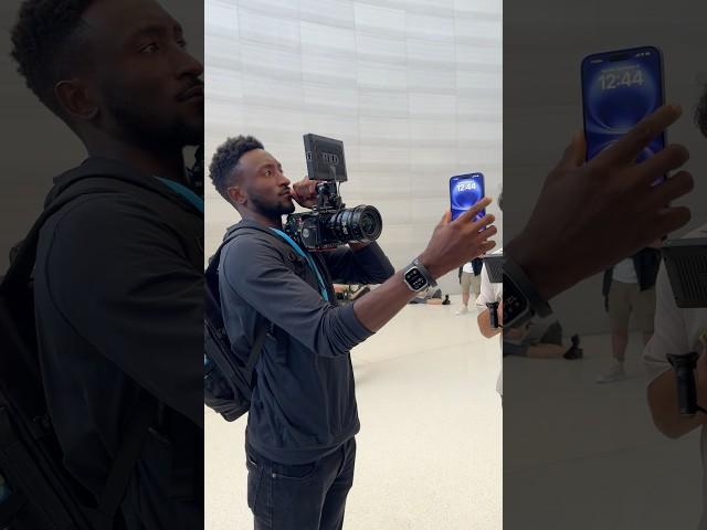 @mkbhd in Action at the #iPhone16 launch 