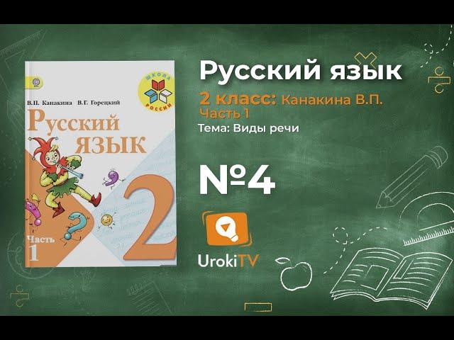 Страница 8 Упражнение 4 «Виды речи» - Русский язык 2 класс (Канакина, Горецкий) Часть 1