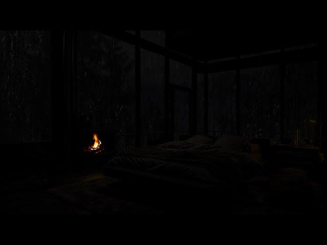 12 Hour | Cozy Ambiance with Rain and Fireplace Sounds for Focus, Relaxation, Study, and Work ️