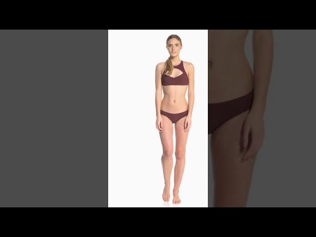 Boys + Arrows Burgundy Meg Ryan Bikini Top | SwimOutlet.com