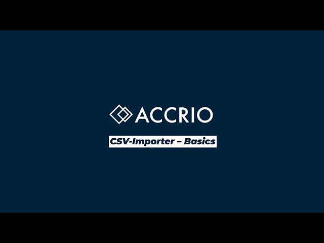 CSV Importer Import von generischen CSV-Dateien – Accrio Mini Guide (Bexio Kreditkarten-Import)