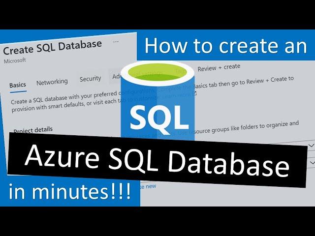 How to create an Azure SQL Database