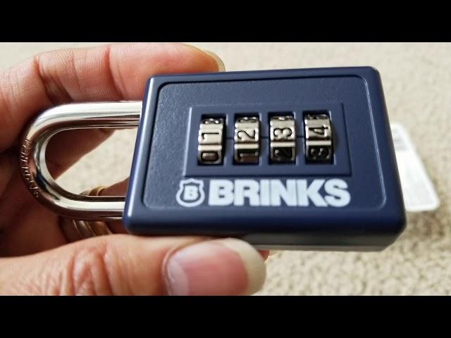 BRINKS 4 Digit Combo Pad Lock + How To Resetting Code!