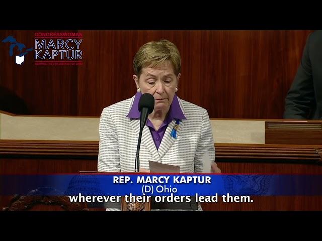 Congresswoman Kaptur Floor Speech On Introduction Of The Bipartisan Care For Military Kids Act