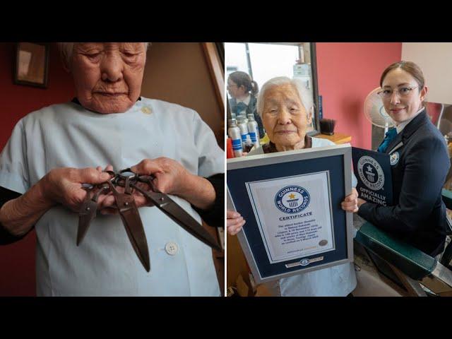 Oldest Barber Still Cuts Hair at 108 - Guinness World Records