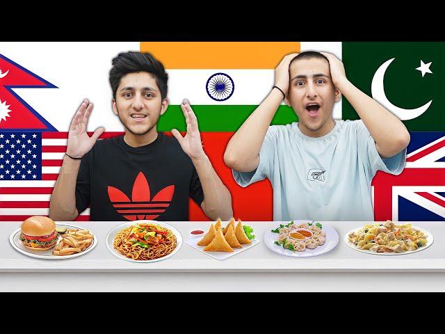 EATING FOOD FROM DIFFERET COUNTRIES AROUND THE WORLD 