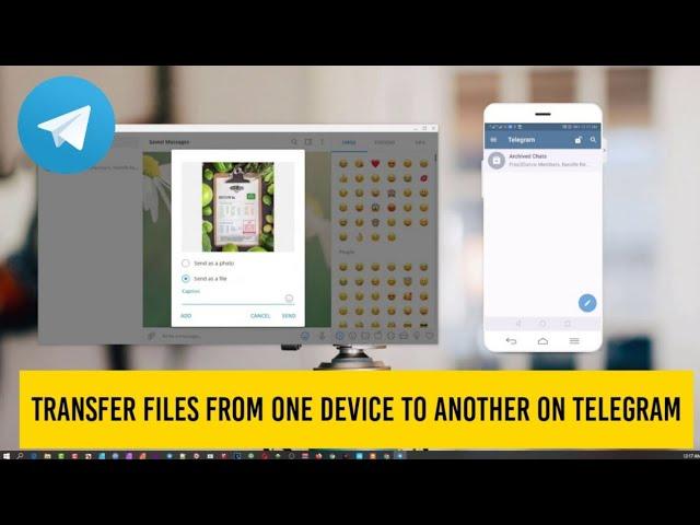 Transfer Files from PC to Mobile on Telegram using Saved Messages feature.