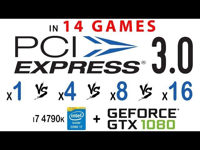 PCI Express 3.0 (PCIe 3.0) x1 vs x4 vs x8 vs x16 in 14 Games (Ultra setting) i7 4790k + GTX 1080