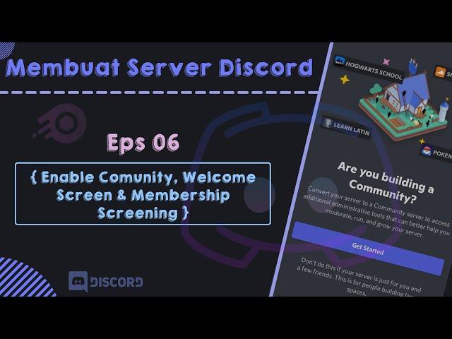 Cara setup welcome & membership screening + Enable Comunity | Tutorial membuat server discord - 06