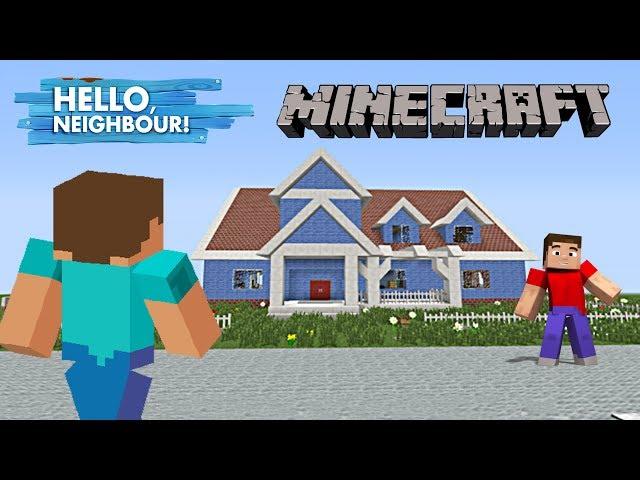 ПРИВЕТ СОСЕД В МАЙНКРАФТ | Илюша и папа DAMON устроили HELLO NEIGHBOR в MINECRAFT Жестянка