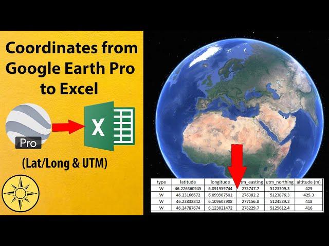 Extract coordinates from Google Earth Pro to Excel