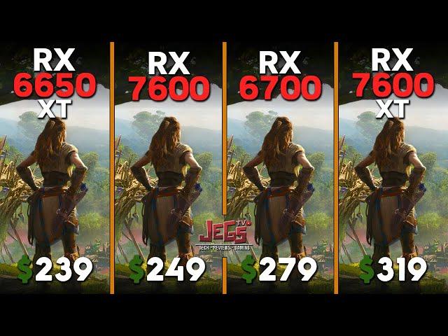 RX 6650 XT vs RX 7600 vs RX 6700 vs RX 7600 XT | Ryzen 5 7600 | Tested in 15 games