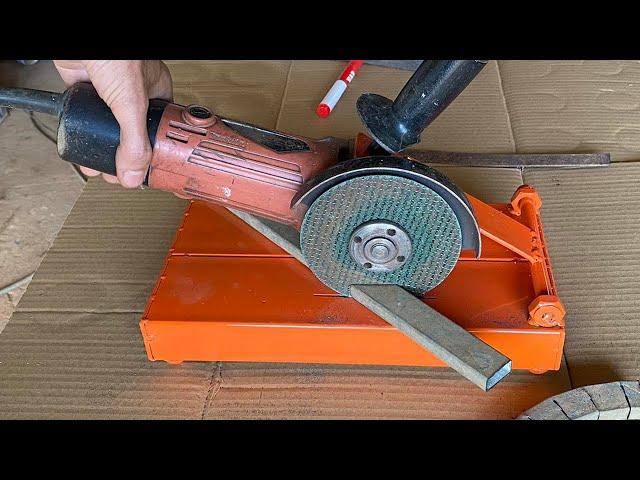 Cách Tự chế máy cắt bàn mini từ máy mài góc siêu chất p2 - Make iron cutting machine