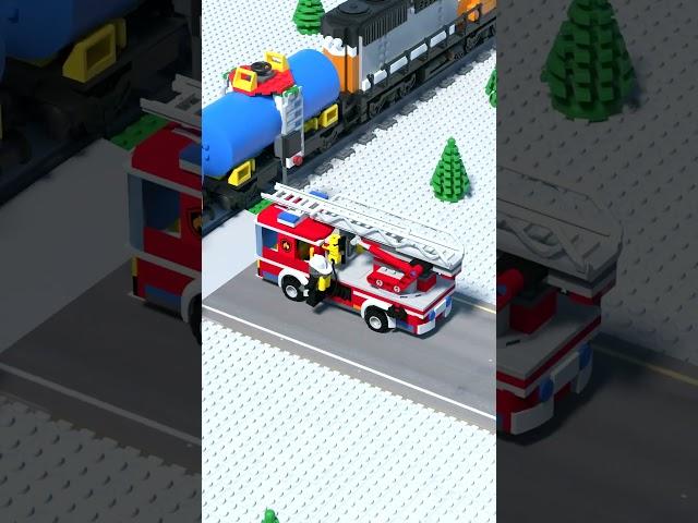 LEGO Train Fire Truck Fail #shorts