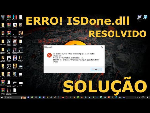 Erro ISDone.dll | Unarc.dll | Resolvido 2023 | Jogo não instala PARA NO MEIO e da o erro de dll