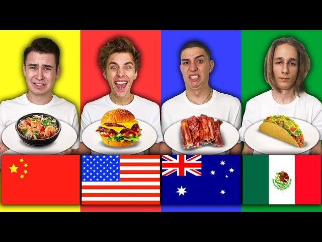 TRYING FOOD FROM ALL AROUND THE WORLD CHALLENGE !