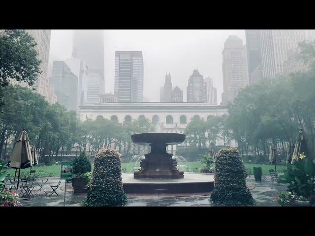 ⁴ᴷ⁶⁰ Walking in Heavy Rainstorm in NYC | Tropical Storm Fay in NYC