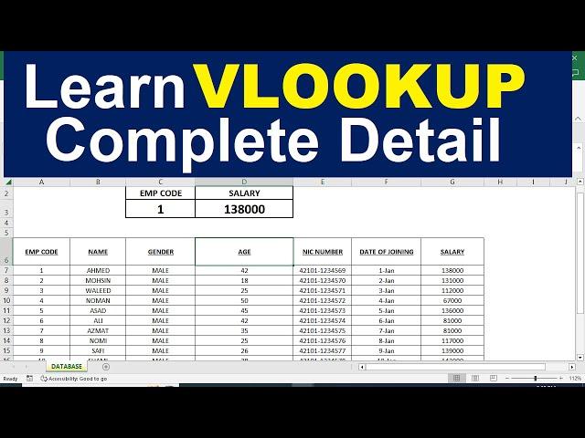 how to use VLOOKUP in excel step by step