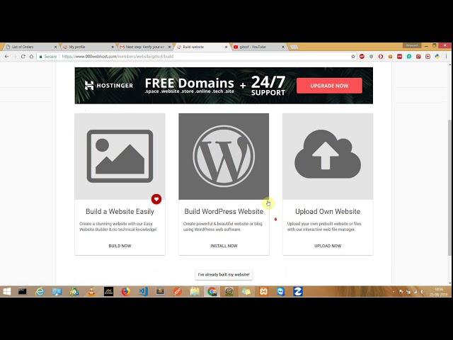 setup domain name .com with free web hosting services (000webhost.com)