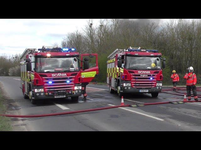 Cambridgeshire Fire & Rescue Service respond to Make Pumps 8 Industrial Fire